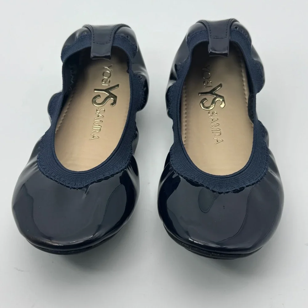 Yosi Samra Ballet‎ Flats Navy Patent Leather Girls Shoes Size 1